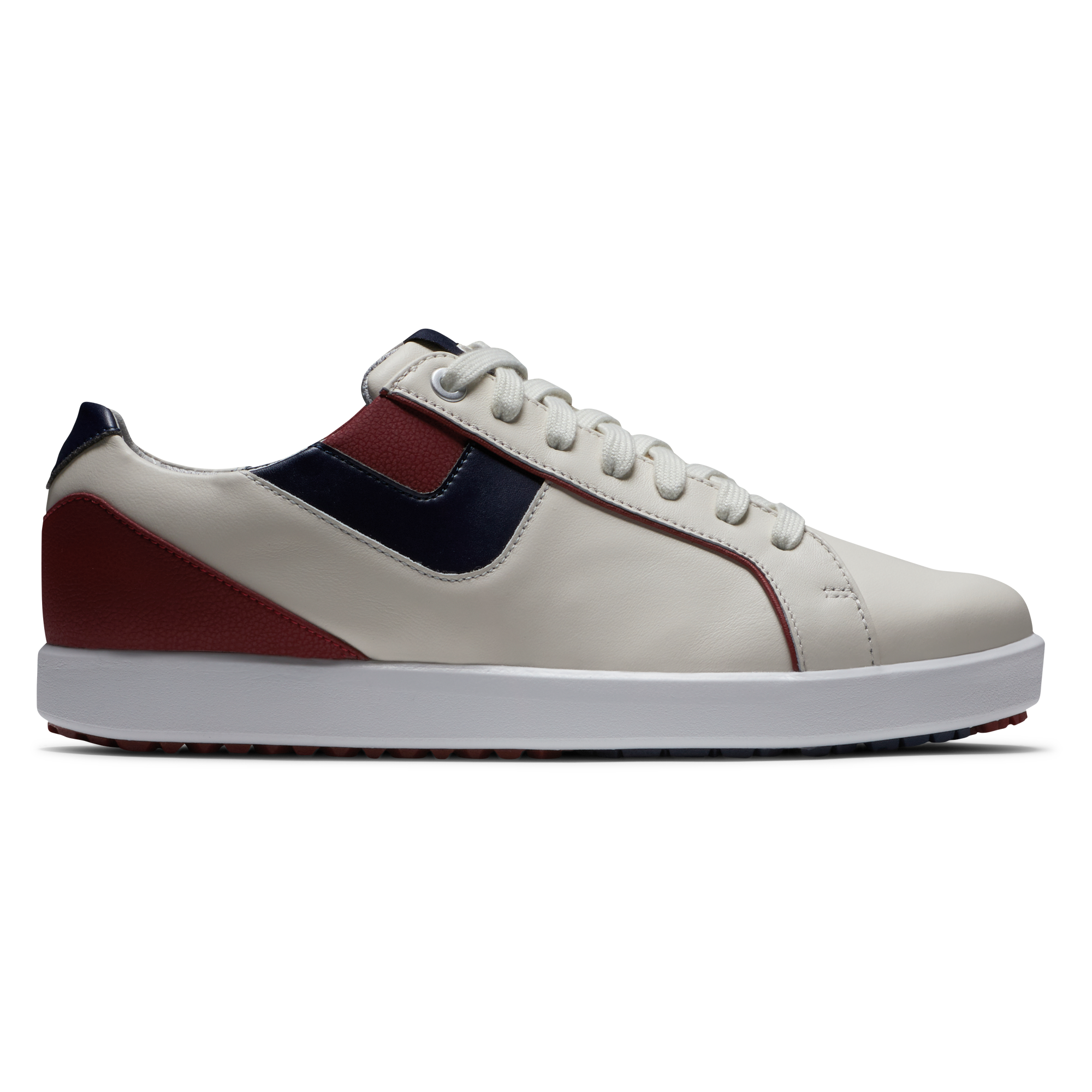 Bone / Burgundy / Navy